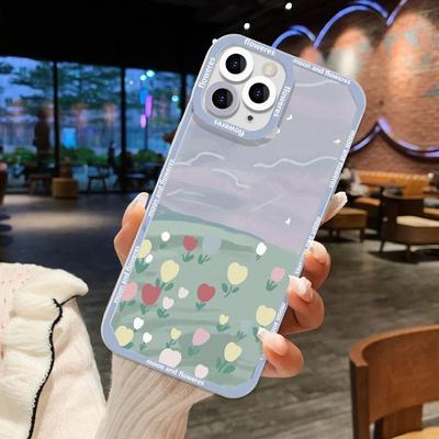 Flower Phone Case For iPhone 14 Pro Max Case For iPhone 11 13 12 Pro Max XS Max XR 8 14 Plus SE 13 Mini Camera Protection Cover