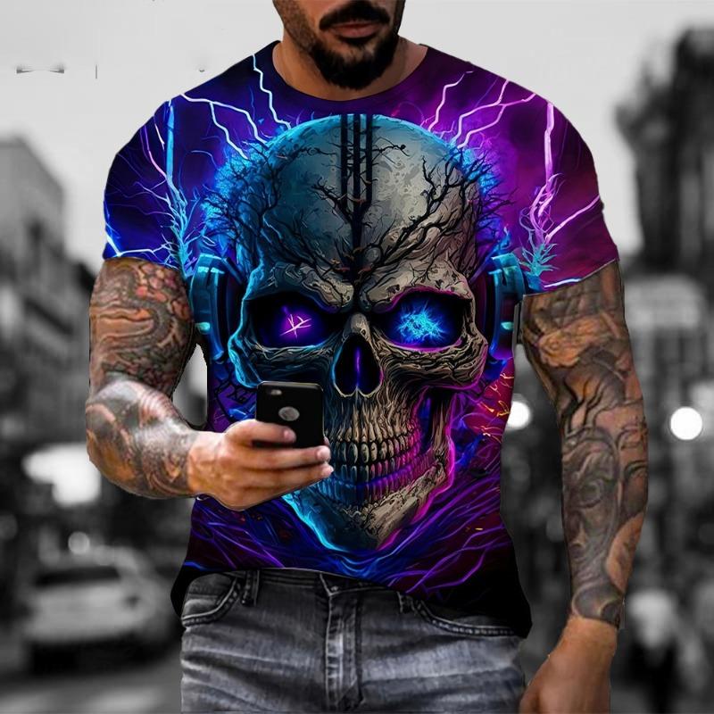 Men's T Shirt 3D Animal Printed Tees Fashion Wolf Pattern Short Sleeve Tops Casual O-neck T-Shirts Streetwear
