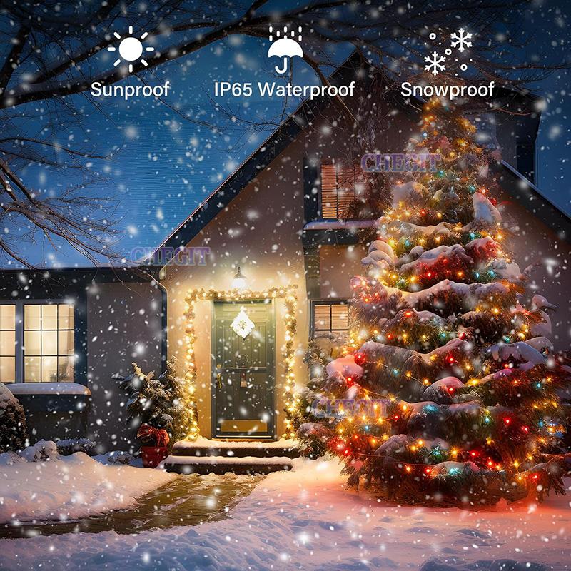 Outdoor Fairy Lights Waterproof, Max 65.6FT/20M Smart 200 LED Color Changing Fairy Lights with Remote and APP Control,Party