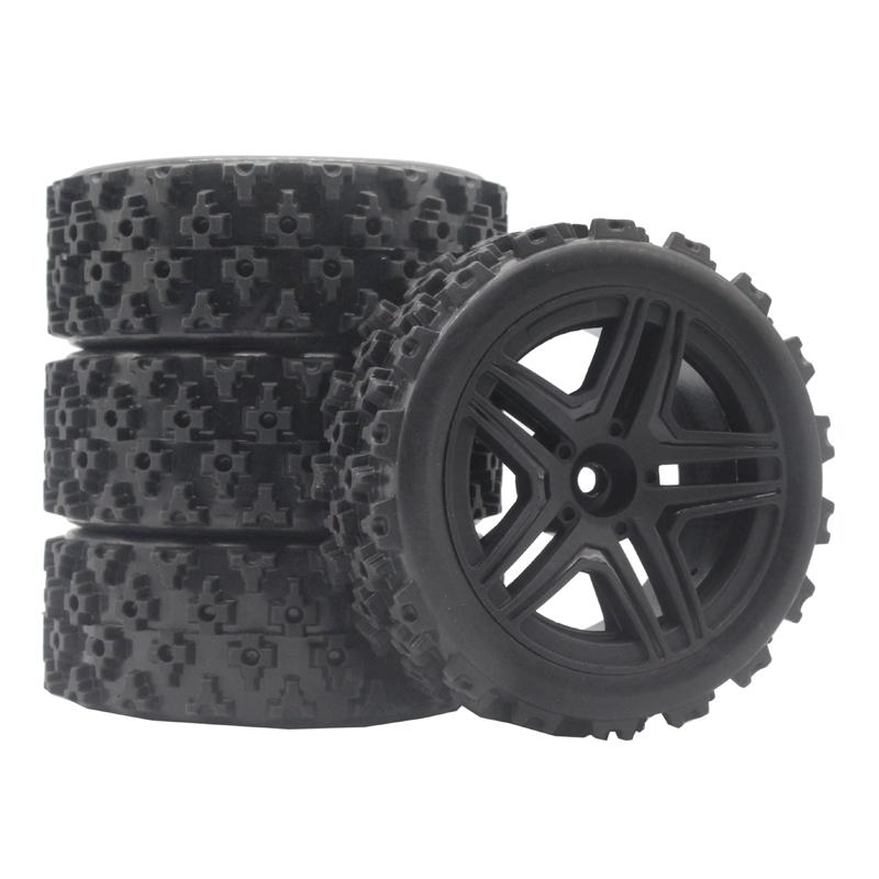 4pcs 70MM Rally Tires Rubber Tire Wheel Tyre for Tamiya XV01 XV02 TT01 TT02 PTG-2 1/10 RC Rally Racing Car Upgrade Parts