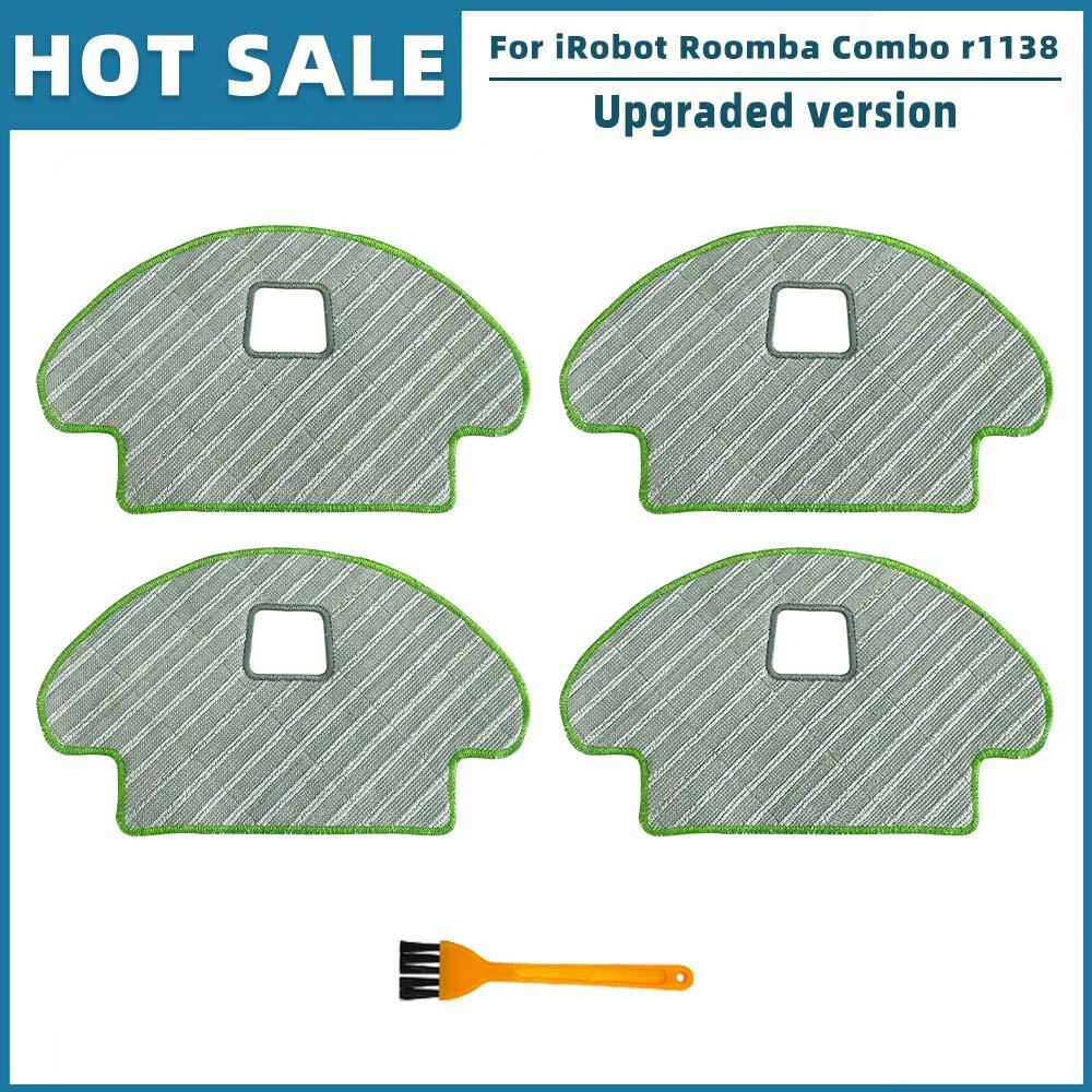 Compatible For iRobot Roomba Combo R1138 Robot Vacuum Cleaner Spare Parts Accessories Main Side Brush Hepa Filter Mop Rag Cloth