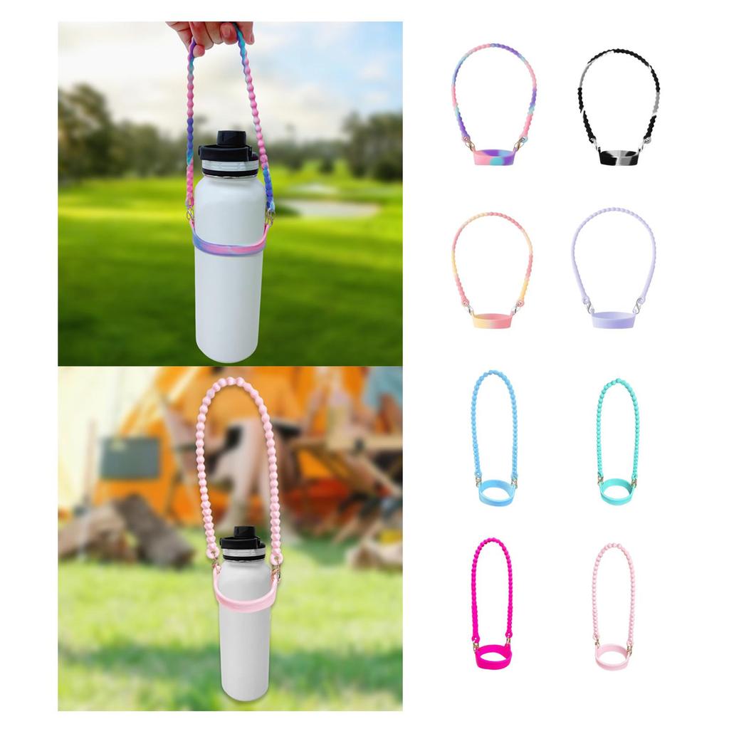 Water Bottle Handle Holder Fits Most 8-40oz Bottles Practical Silicone Elastic