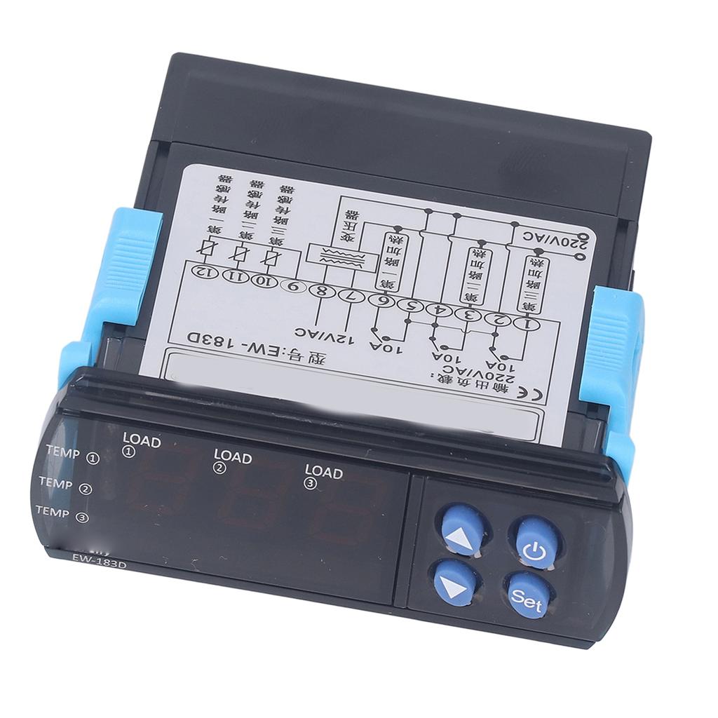 Temperaturregler-Kit 3-Wege-Ausgang Heizrelais Thermostat für Drucker Fotomaschine AC220V