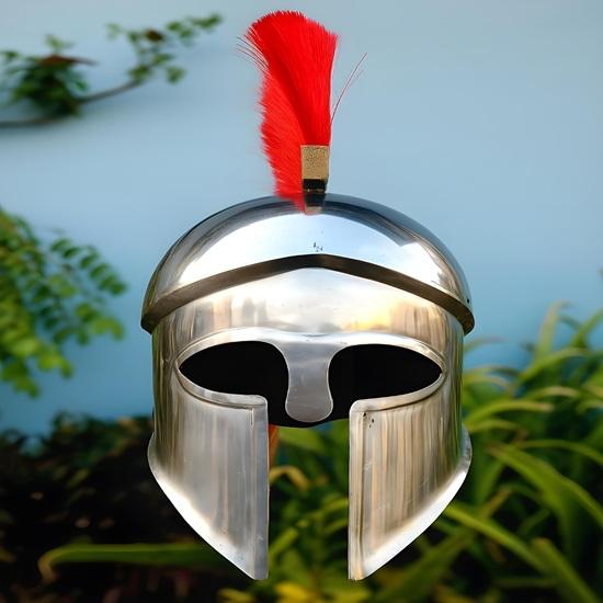 Wearable Ancient Greek Corinthian Helmet: 18 Gauge Steel, Cosplay LARP