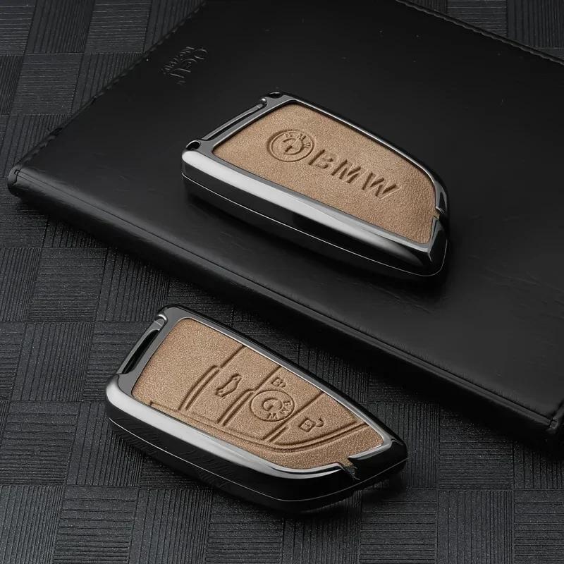 New Zinc Alloy Car Key Case Cover for BMW 7 Series X1 X3 X4 X5 F15 X6 F16 520 525 G30 G11 F48 F39 f30 118i 218i 320i Car A