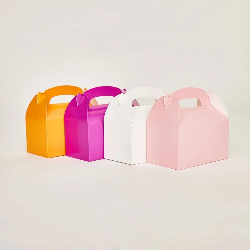 20pcs Christmas Handheld Cake Box Gift Packaging Box Baking Candy Box Party Supplies Holiday Present Storage Box for Small Gifts