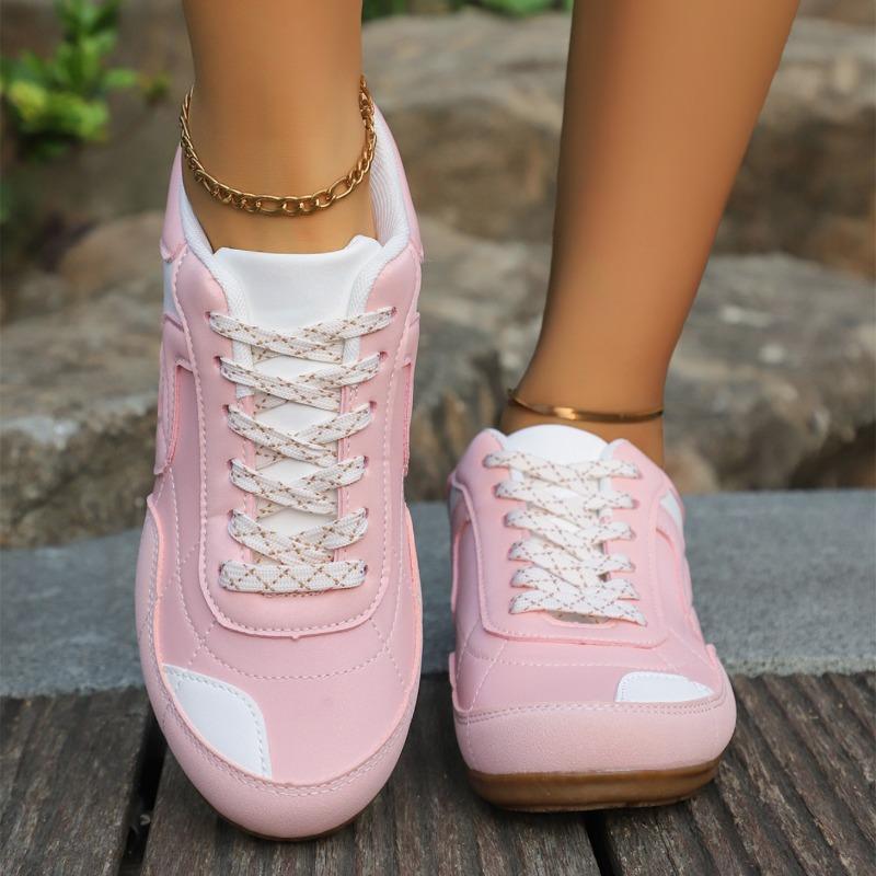 Fashion 2025 New Woman Sneakers Cross-tied Comfort Casual Flats Shoes Woman Tennis Lace-Up Hike Sneakers High Quality Sport Shoes Female
