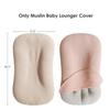 Muslin Baby Lounger Cover for Newborn & Infant, 100% Cotton Soft and Breathable Lounger Slipcover for Baby Girls and Boys, Pack of 2 (Pink, Ivory)