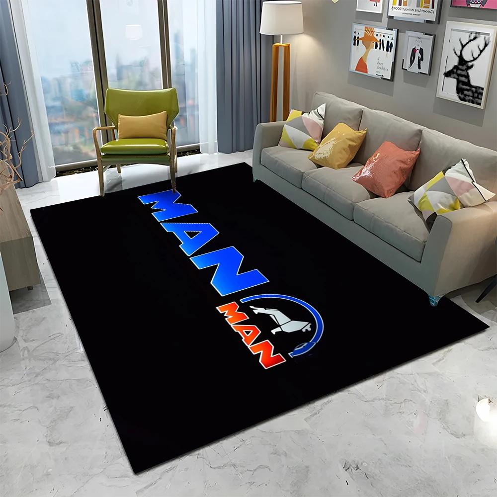 3D Printing Man Truck Logo Series HD Carpet Rug for Home Living Room Bedroom Sofa Doormat Decor,kids Area Rug Non-slip Floor Mat