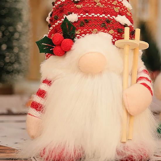 Christmas Plush Gnome with Light 11inch LED Lighted Stuffed Dwarf Figurine Small Light Up Swedish Tomte Elf for Holiday Indoor Table Decor