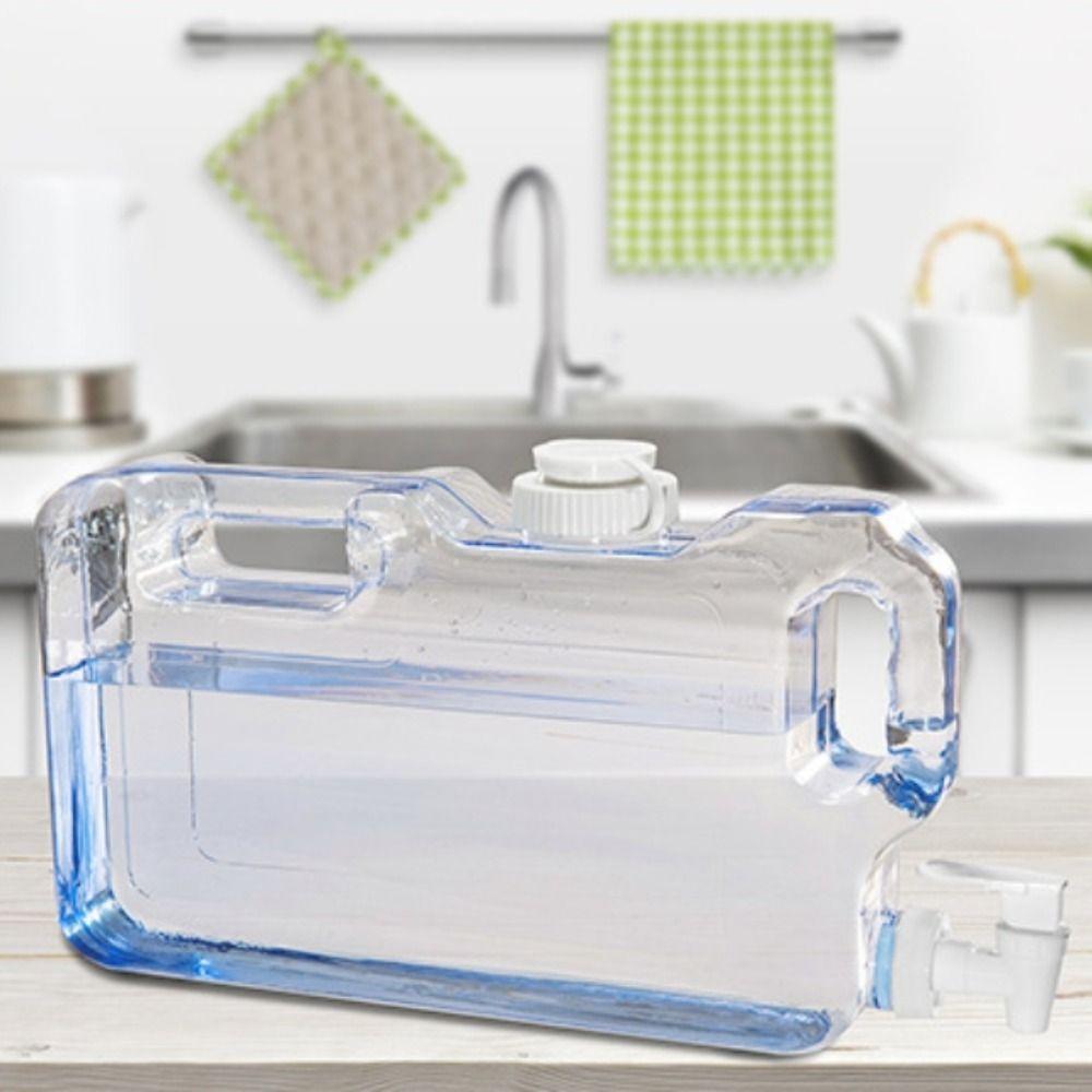 4L Water Storage Container Transparent Camping Water Tank Outdoor Drinking Bucket  Water Equipment