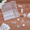 Small Clear Round Coin Storage Tube Plastic Coin Holder With Protective Sponge Commemorative Coins Collection Tubes Set
