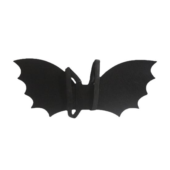 

Kids Bat Wing with Straps Gothic Wearable Unisex Reusable Cosplay Props Faux Leather Halloween Costume Party Black Bat Wing Party Supplies чёрный