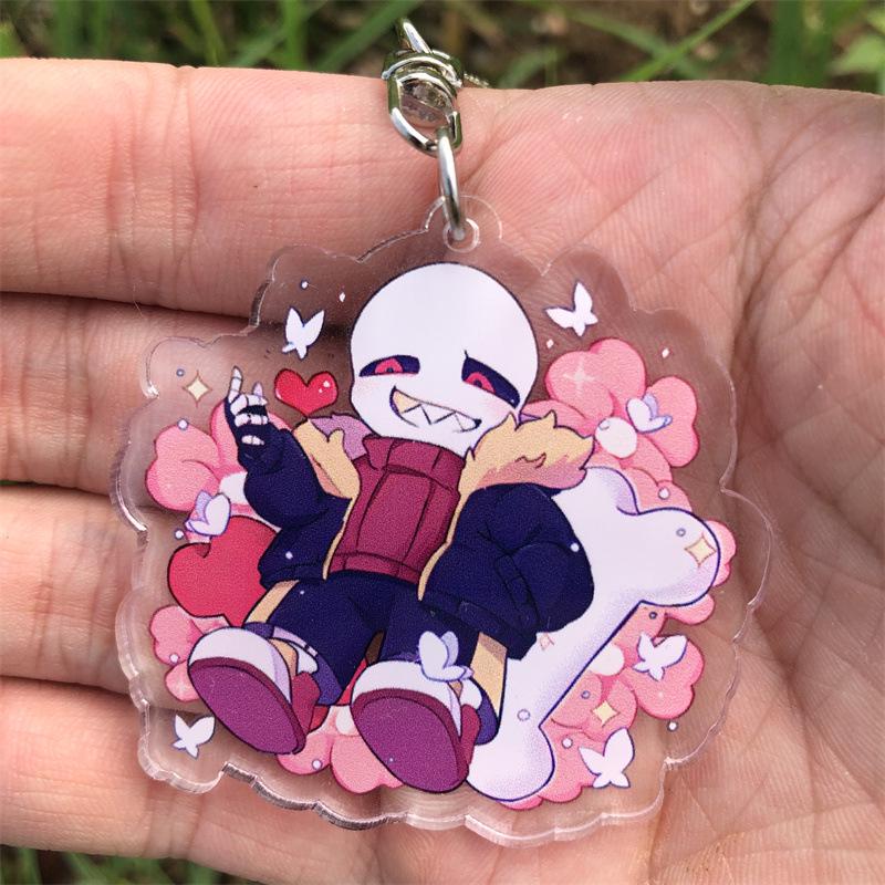Undertale Frisk & Sans Anime Acrylic Keychain Pendant