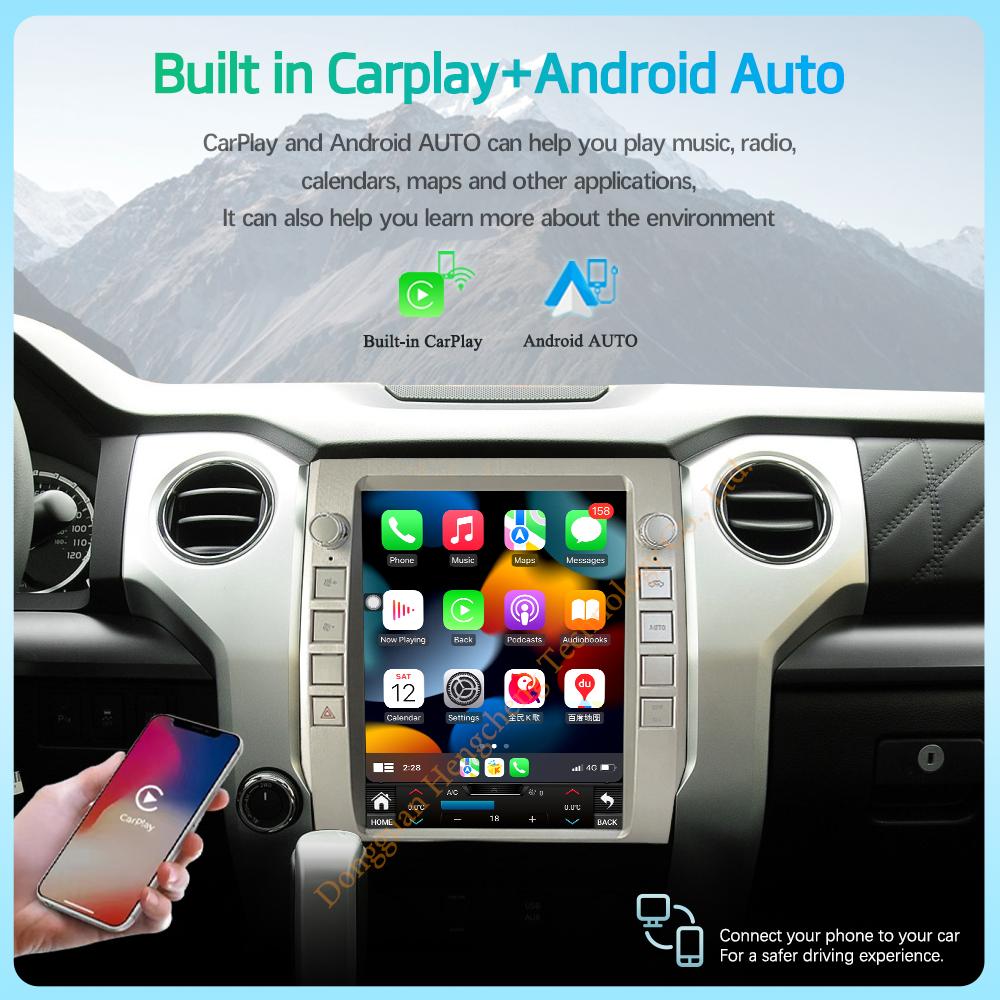 12.1Inch Car Smart Multimedia Video Player For Toyota Tundra 2013-2020 GPS Navigation Android12 8+128G 8 Cores CarPlay Radio 4G
