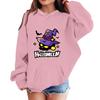 Kids' Halloween Print Hoodie - Casual Loose Fit Pullover Sweatshirt for Boys and Girls