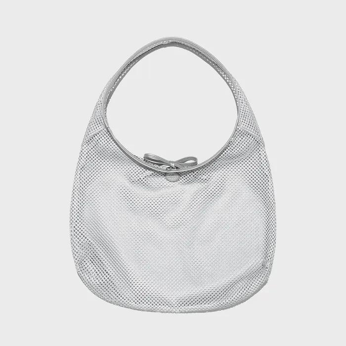 Mesh Hobo Bag Light Grey