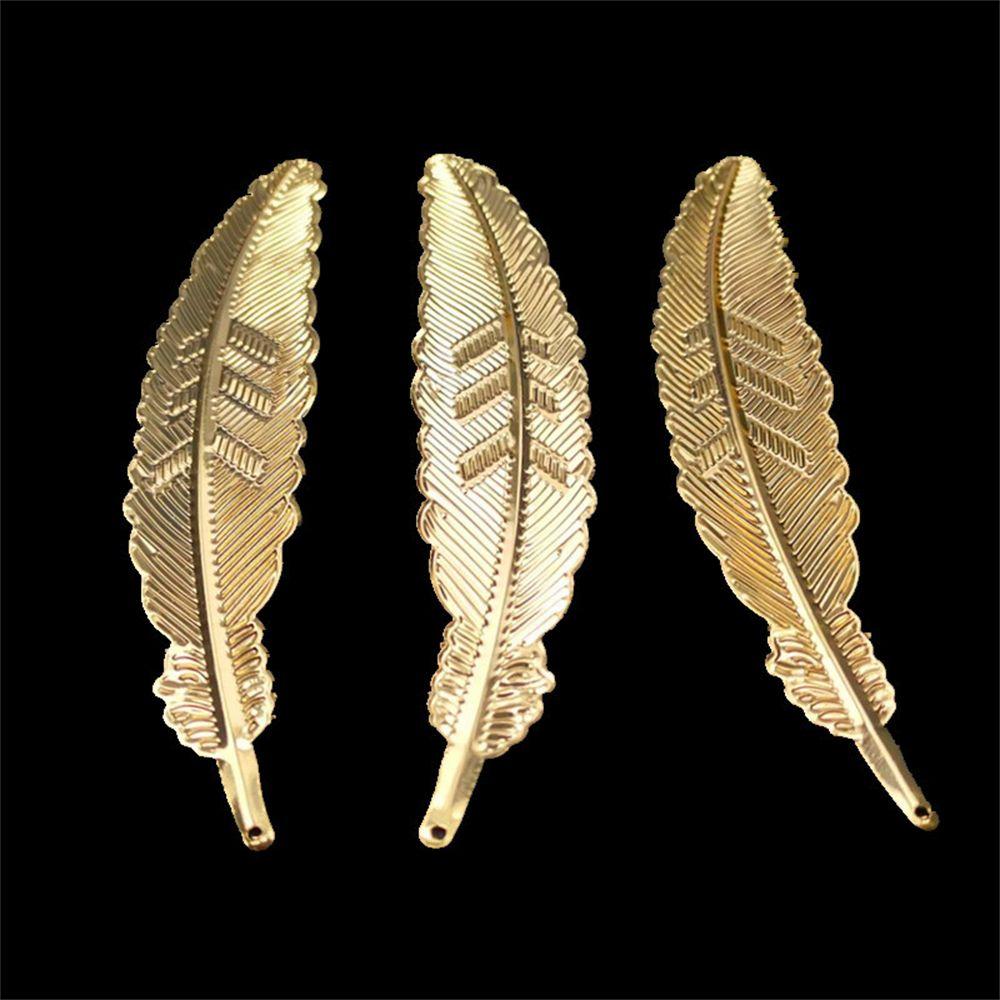 1pc Handmade Gold Silver Plated Page Markers Book Darts Bookmark Students Stationery Metal Feather