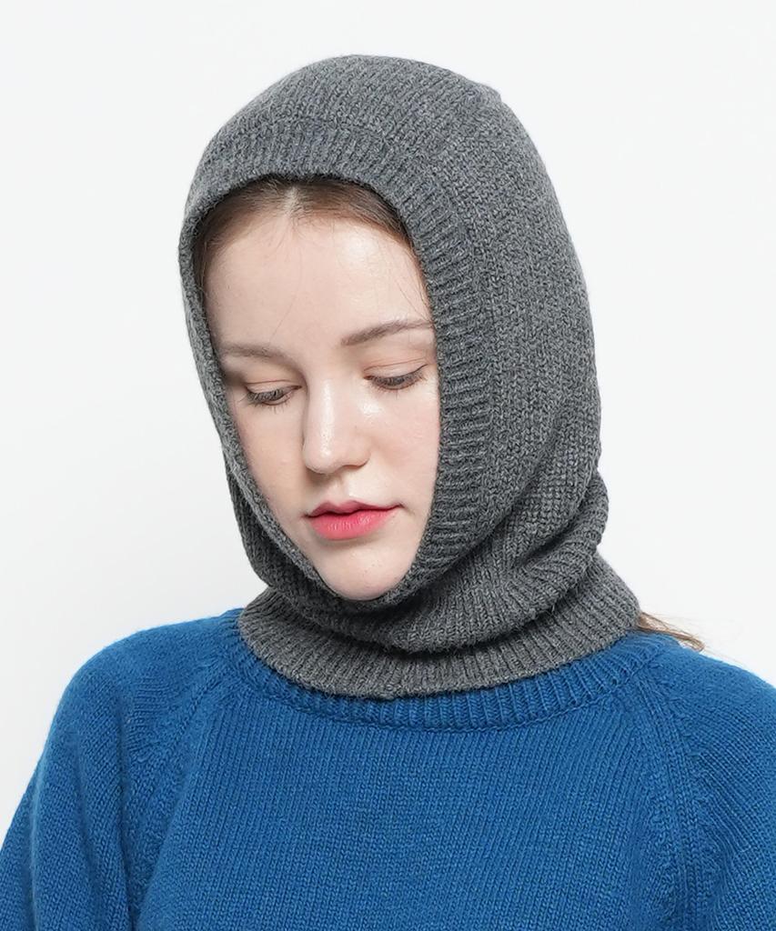 THE-ABON Unisex Basic Knit Balaclava Green
