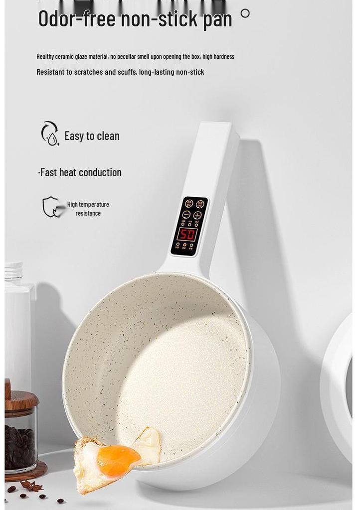 Compact Multi-Functional Electric Cooker: Noodles, Rice, Porridge, Stir-fry, Steaming, Hot Pot, All-in-One Automatic Cooking Pot