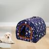 Cat Cave Bed 2 Ways Use Hut Nonslip Bottom Reusable Dog House Pet Tent for Puppy Indoor Outdoor Lawn