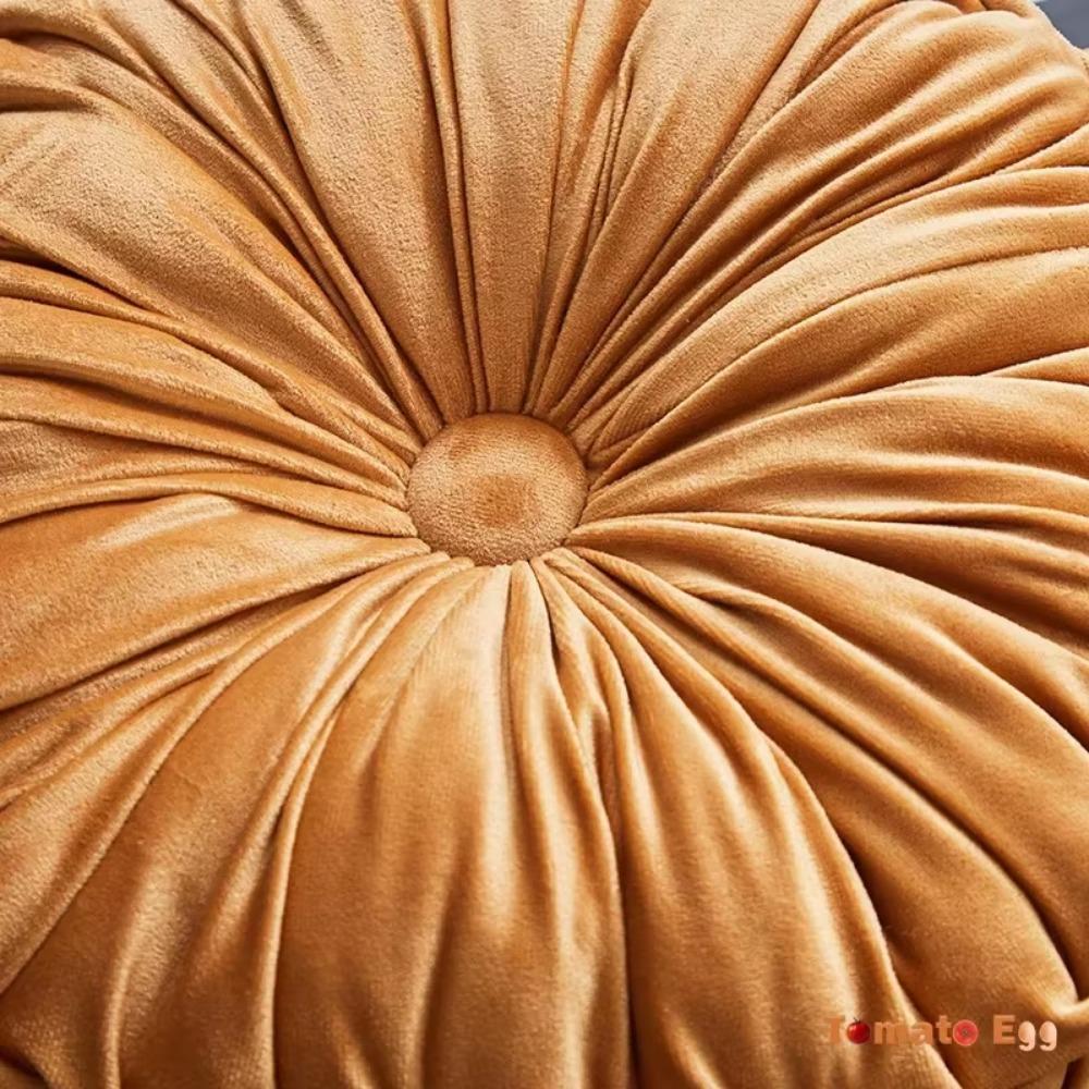 Velvet Pillow Round Pumpkin Seat and Back Cushions Lumber Support for Sofas Chairs Beds Cars Colorful Floor Cushions Home Decor