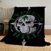 1 stuks Cypress Hill, Schedel Thema Ontwerp Flanellen Deken - 3D Geprint Zacht Warm, Lichtgewicht Plaid voor Alle Seizoenen voor Kamperen Reizen Bed-080759