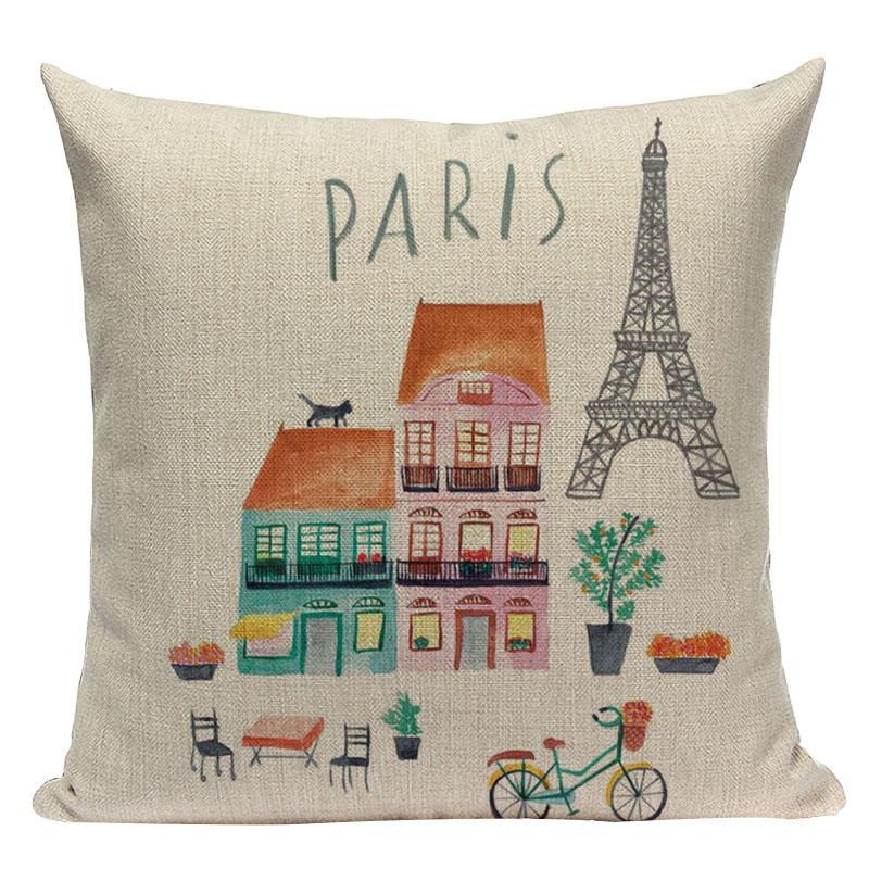 London decorative Printed Throw Pillows home cushions covers London Bridge paris  Eiffel Tower cushion Dropshipping cushion