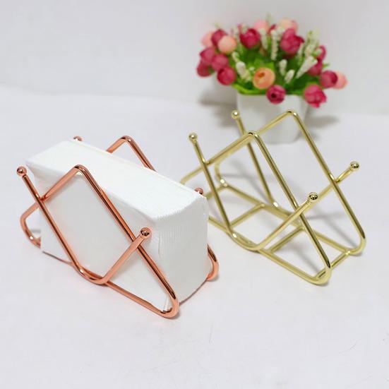 Iron Paper Towel Holder Triangle Shape Stainless Large Capacity Polished No Deformation Bar Office Kitchen Table Napkin Holder Napkin Dispenser