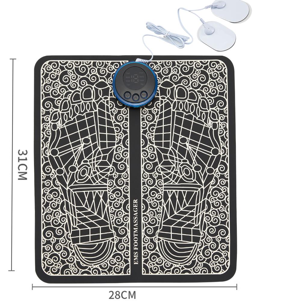 EMS Foot Massager Pad Portable Foldable Massage Mat Pulse Muscle Stimulation Improve Blood Circulation Relief Pain Relax Feet