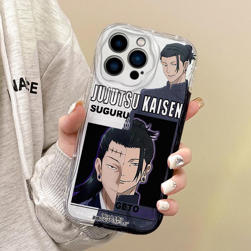 New Jujutsu Kaisen Satoru Gojo Anime Phone Soft Case for iPhone 16 15 14 ProMax 13 12 11 8 7 Plus X XR XS Max TPU Silicone Cover