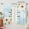 2pcs 2D flat printing Curtain Be Strong Courageous Joshua Polyester Without Electricity Birthday Party Perfect for Outdoor