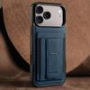 EUCAGR Luxury  PU Leather Stand Phone Case For iPhone 17/16/15/14/13/12/11 Pro Max Cord Slot Holder Cover For iPhone 17 Pro Max