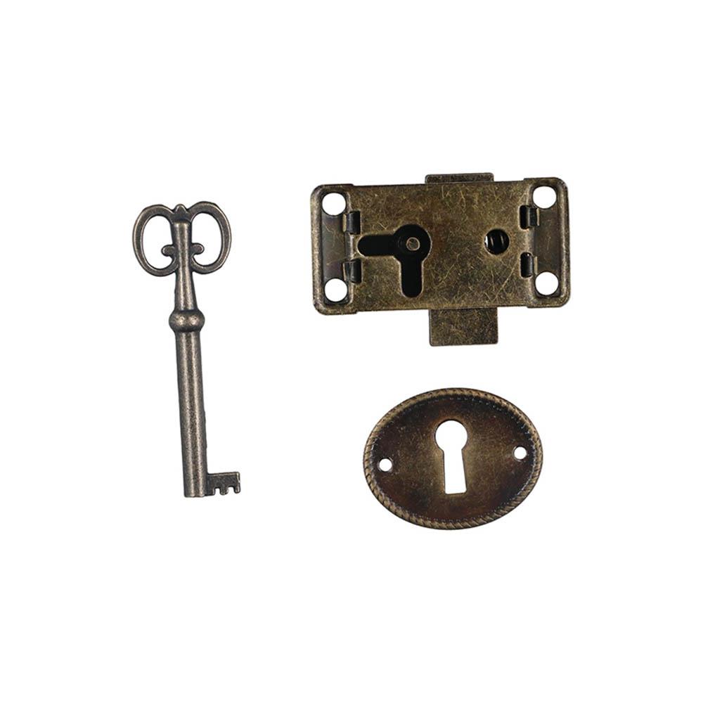 Furniture Gift Cabinet Drawer Antique Wood Box Drawer Lock Door Lock Locks Home Improvement