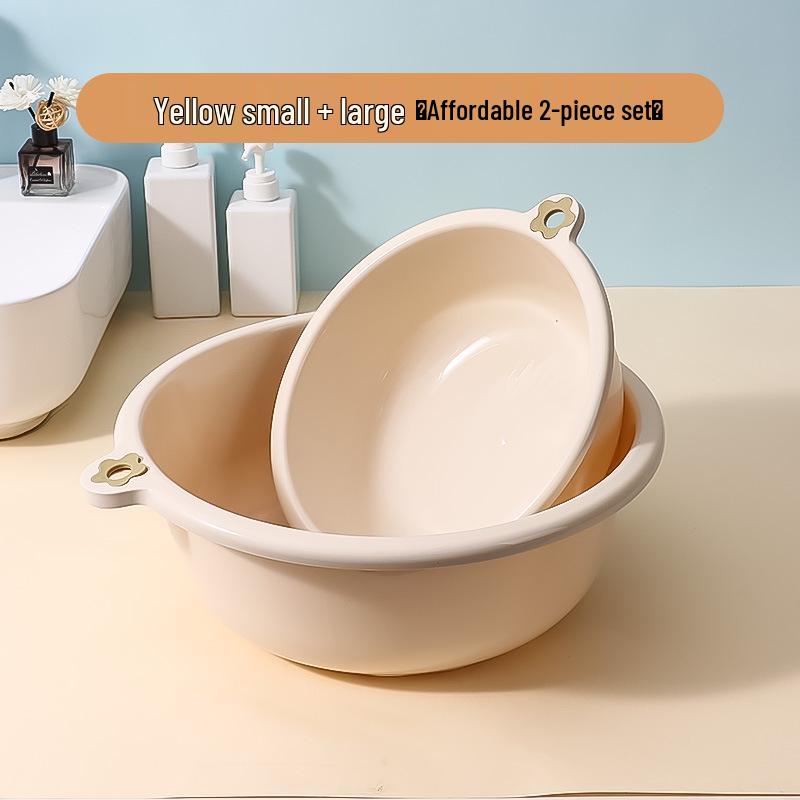 Durable Large Plastic Basin for Laundry, Washing Feet, Face, Vegetables - Ideal for Dorms & Homes