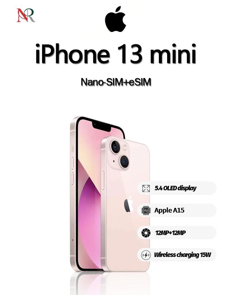 Apple IPhone 13 mini wersja amerykańska smartfon język globalny, pojedyncza karta SIM + eSIM telefon odnowiony