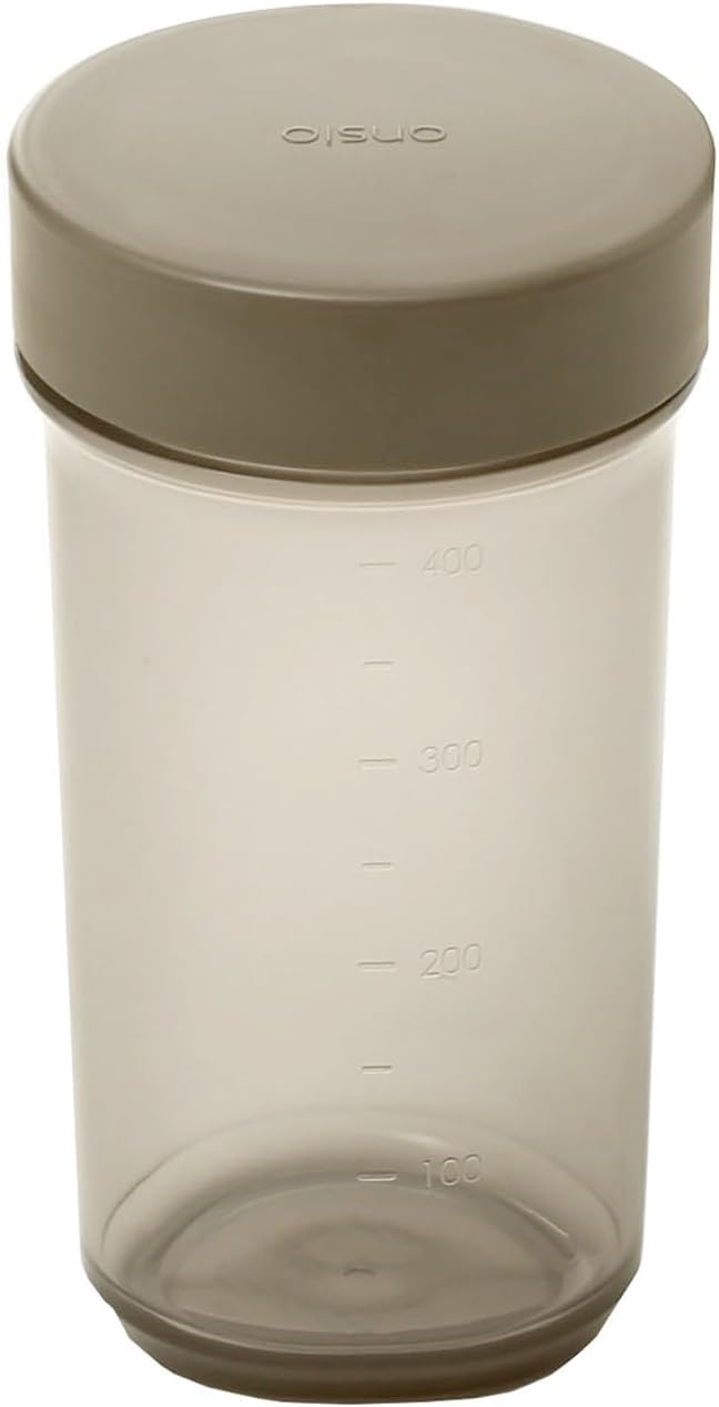 

ansio 520ml Protein Shaker Water Bottle with Easy to Warm TPX Dishwasher Made in (Ansio) Graduations, Clean, Brown, Resin, Safe, Japan, BC-11