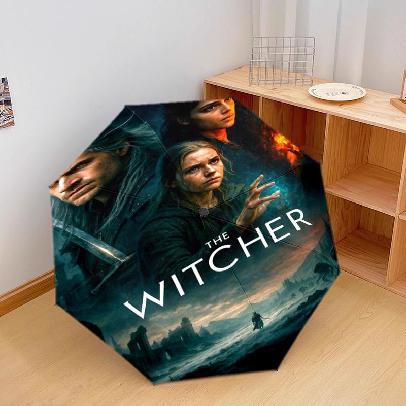 Witcher Trilogy Automatic Umbrella - Suitable Travel Outdoor Portable Umbrella Birthday Gift Daily Essentials
