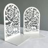 Sturdy Metal Bookends With Not Slip Base Floral Design For Home Office And Study Room