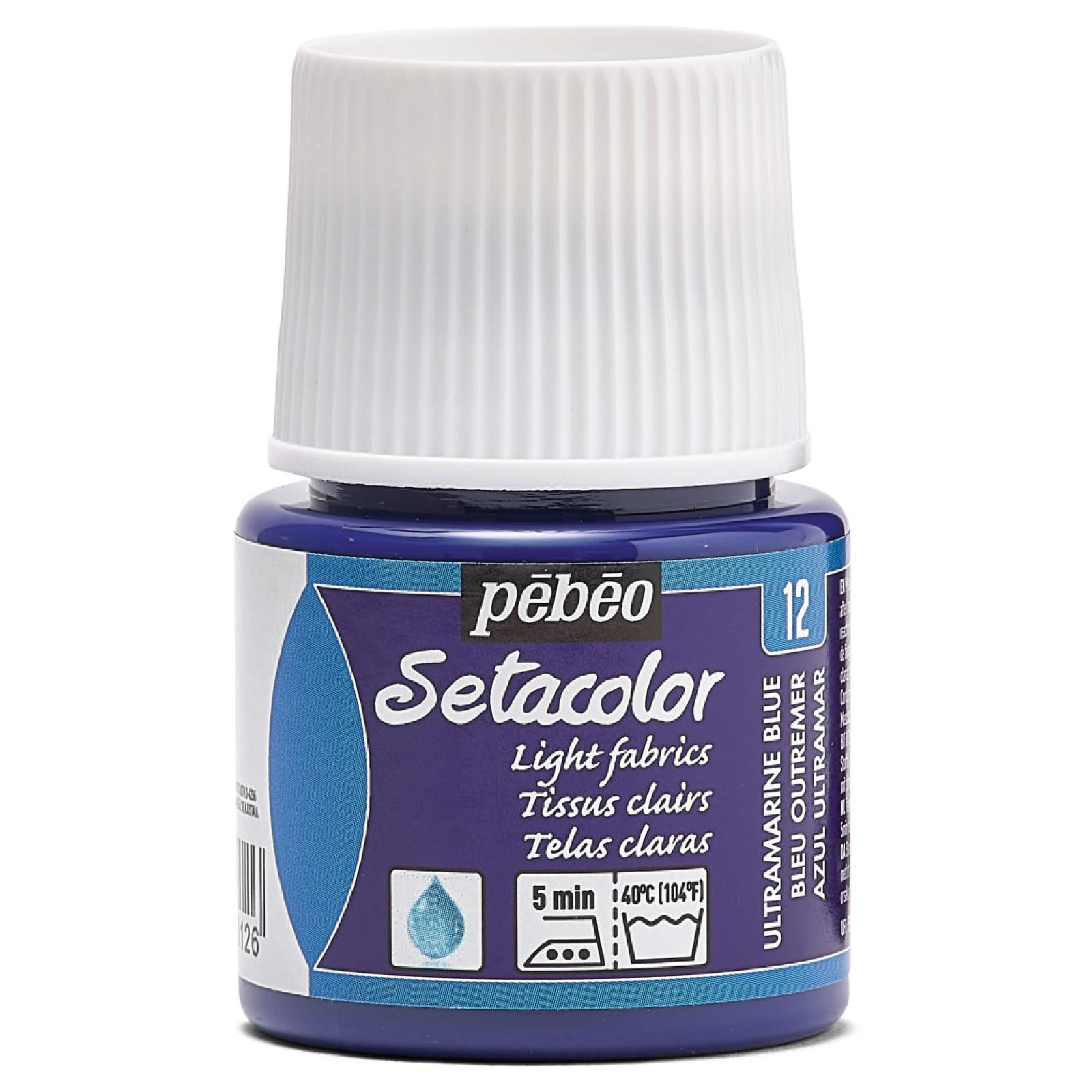 

Pebeo Fabric Paint Setacolor Transparent Color 45ml Ultramarine Blue 12