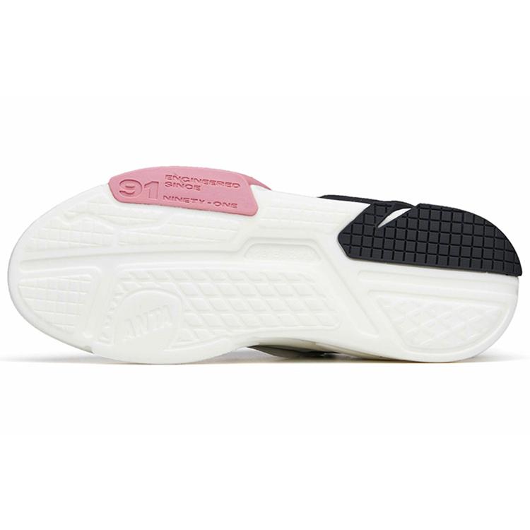 New Anta AT91 Slip Resistant Cushioning Wear Resistant Low Top Skateboard Shoes Women's White Black 122218072-2
