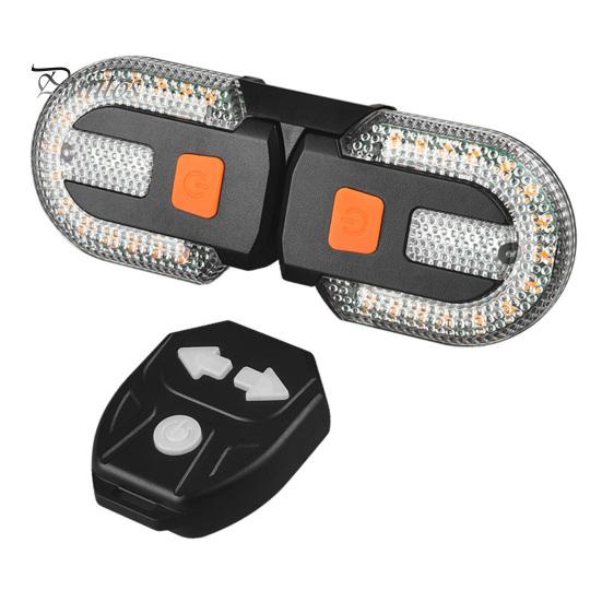 Bike Tail Light with Turn Signals Remote Control Split Bicycle Rear Light USB Rechargeable Road Mountain Bike Night Riding Safety Warning Lamp