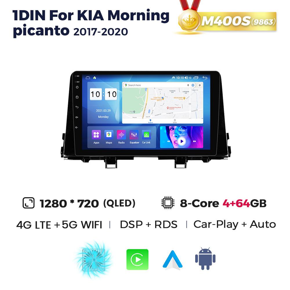 Navifly 9inch 1Din Android Car Radio Multimedia Player For KIA Morning 3 Picanto 2017-2020 GPS Stereo Wireless Carplay Auto DSP