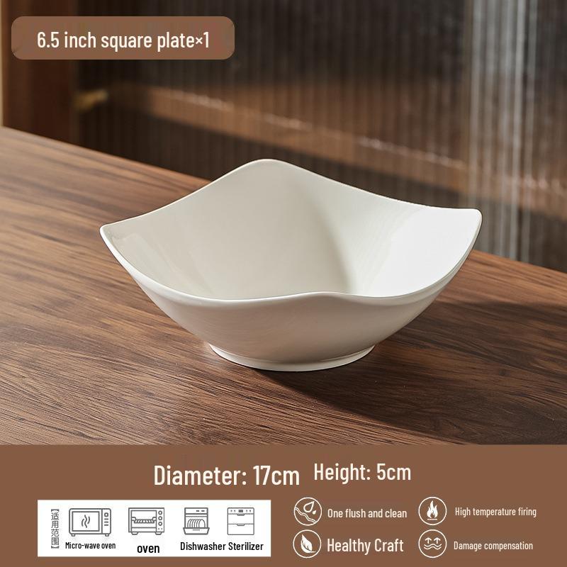 Nordic Ceramic Footed Bowl - Stylish and Versatile Dish for Salads, Soups, and Cold Dishes