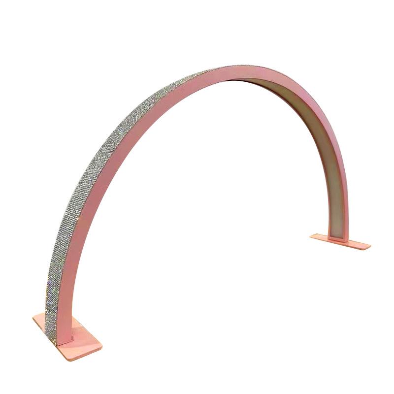 Half-Moon Shadowless Nail and Beauty Desk Lamp with Diamond Stand