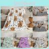 Highland Print Cow Blanket Animal Flower Throw Blankets Plush Bedding Flannel
