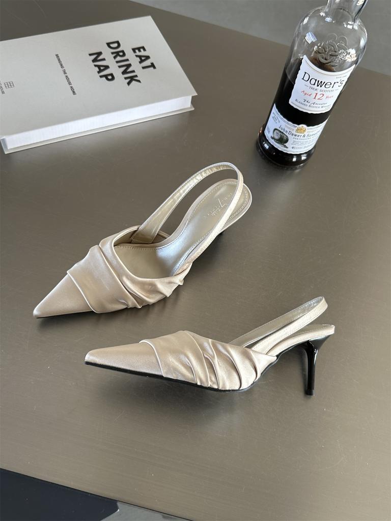 2026 Summer High Heel Women Sandals Fashion Pointed Toe Singbacks Shoes Design Style Banquet Party Sandalias Shoes