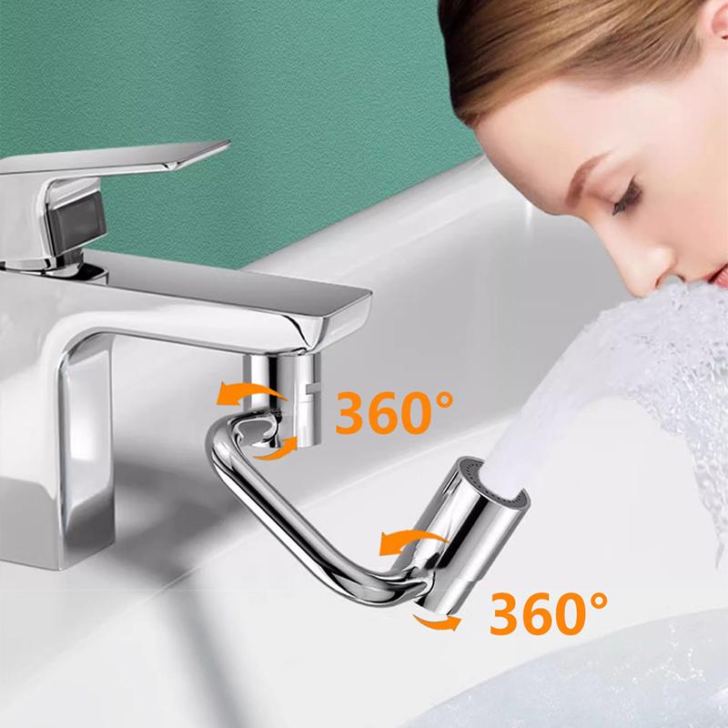 1080° Faucet Extender For Bathroom Sink,Kitchen Faucet Aerator,Faucet Extender For Kids,2 Spray Modes,Aerator For Sink Faucet