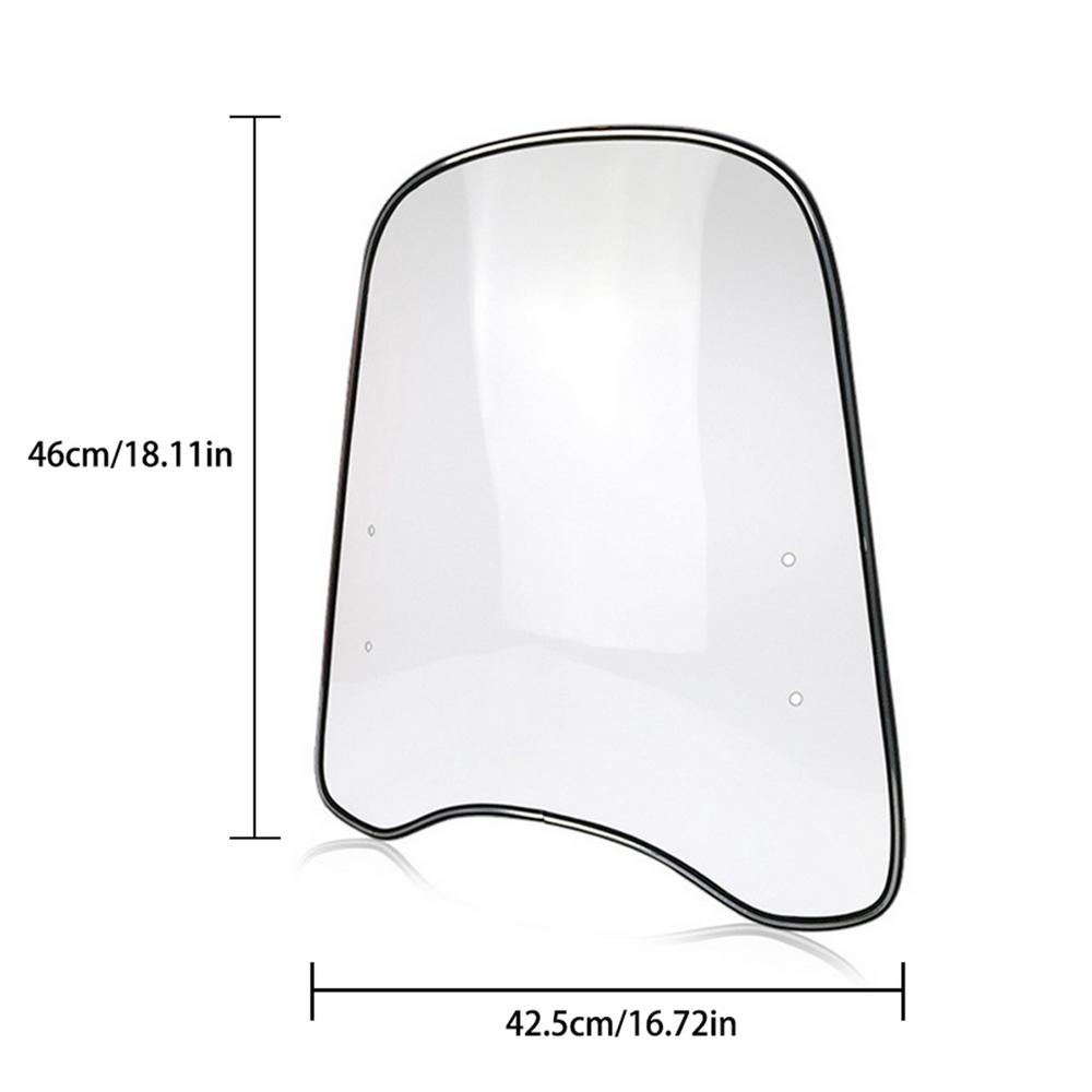 Universal Motorcycle Windshield Large Windscreen Compatible With Motorcycles Electric Cars Scooters And More Clear