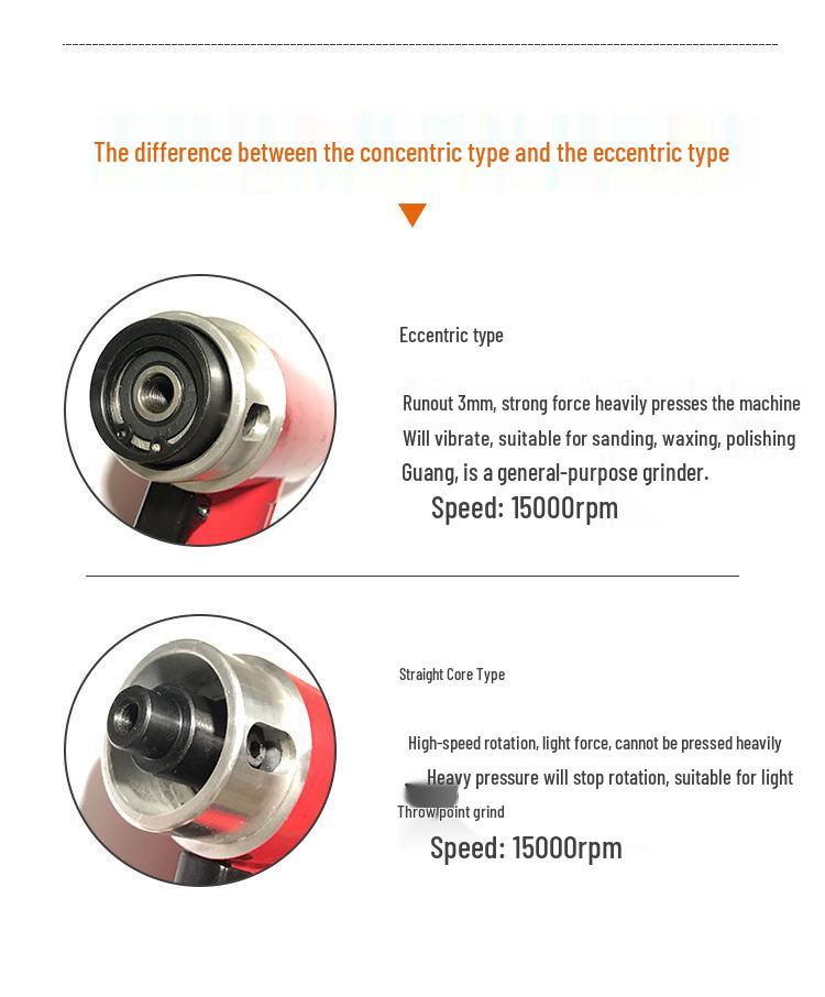 Industrial Grade Air Grinder & Pneumatic Sander with Sandpaper Disc and Attachments